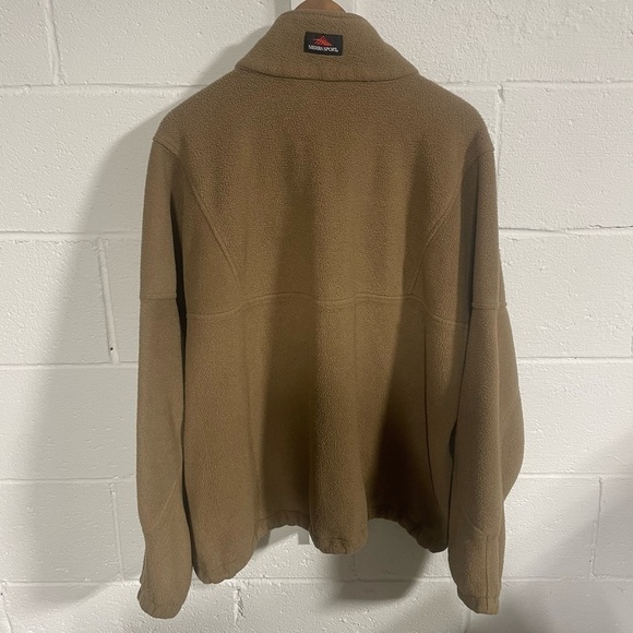 Sierra Sport Tan Fleece Half Zip Sweater Fits a Sz Large - Picture 3 of 3